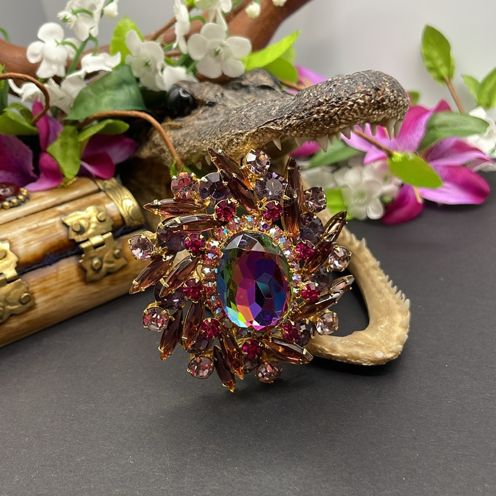 Juliana heliotrope brooch vintage verified 🔥